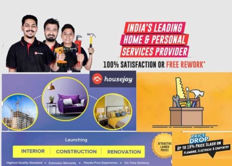 On Demand Home Service Provider Housejoy Launches Construction, Renovation and Interior Services